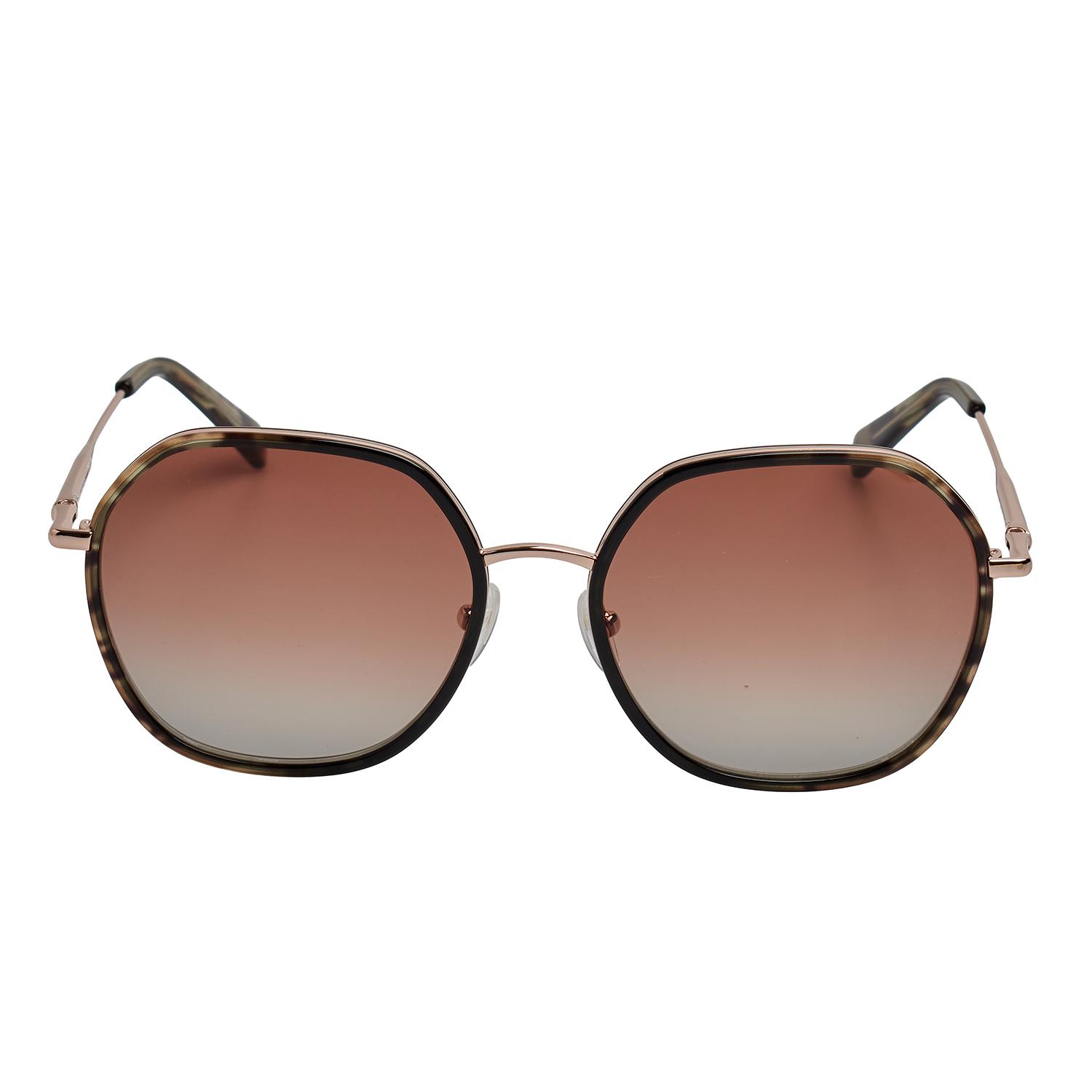 Damen hexagonale Metall-Sonnenbrille mit Acetatrahmen LO163S