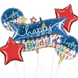 Folien-Luftballonstrauß zum Geburtstag – 5-teilig
