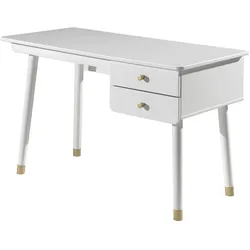SCHREIBTISCH Kamillah 125x75x60 aus MDF in Satin Weiß