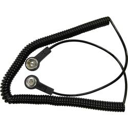 BJZ C-191 086 ESD-Erdungskabel 2.40 m Druckknopf 10.3 mm, Druckknopf 4 mm
