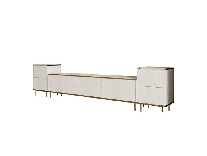 Habitat Garten Tv-Möbel imaj beige, Beige, Holz, 35x60x260 cm, Wohnzimmer, TV Möbel, Lowboards, Lowboards stehend
