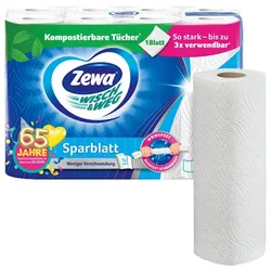 Zewa Küchenrollen WISCH&WEG Sparblatt, 2-lagig