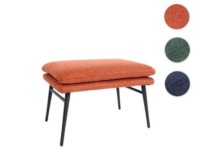 Tabouret MCW-L62 38x56x40cm tissu/textile terrecuite-brun