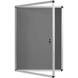 Bi-Office, Pinnwand, Schaukasten Enclore Innenbereich Filz grau 72x67,4cm