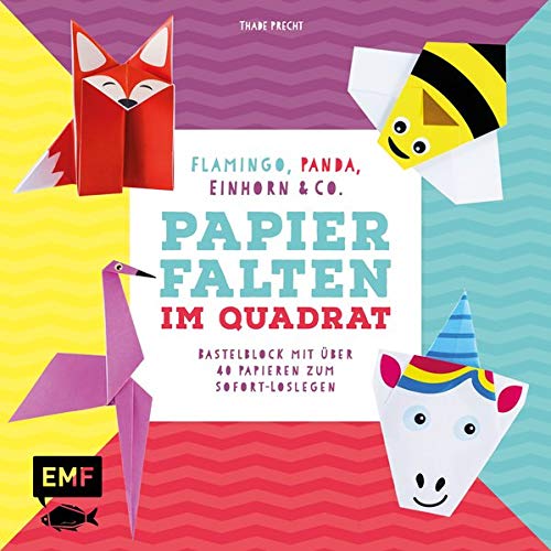 Thade Precht - Papierfalten im Quadrat: Flamingo, Panda, Einhorn und Co. – Bastel-Kids: Bastelblock mit über 40 Papieren zum Sofort-Loslegen – Für Kinder ab 5 Jahren - Preis vom 12.10.2026 11:37:12 h