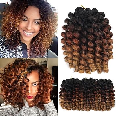 zauberstab locken häkeln zöpfe haar 8 zoll jamaikaner zauberstab locken ombre häkeln haar jamaikaner hüpfen häkeln zauberstab locken farbige häkeln zöpfe ringlet twist haarverlängerung häkeln haar für