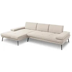 SOMETA Ecksofa Fly Stoff Silver