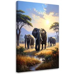 BILDER, Afrikanische Elefanten Savanne Tiere