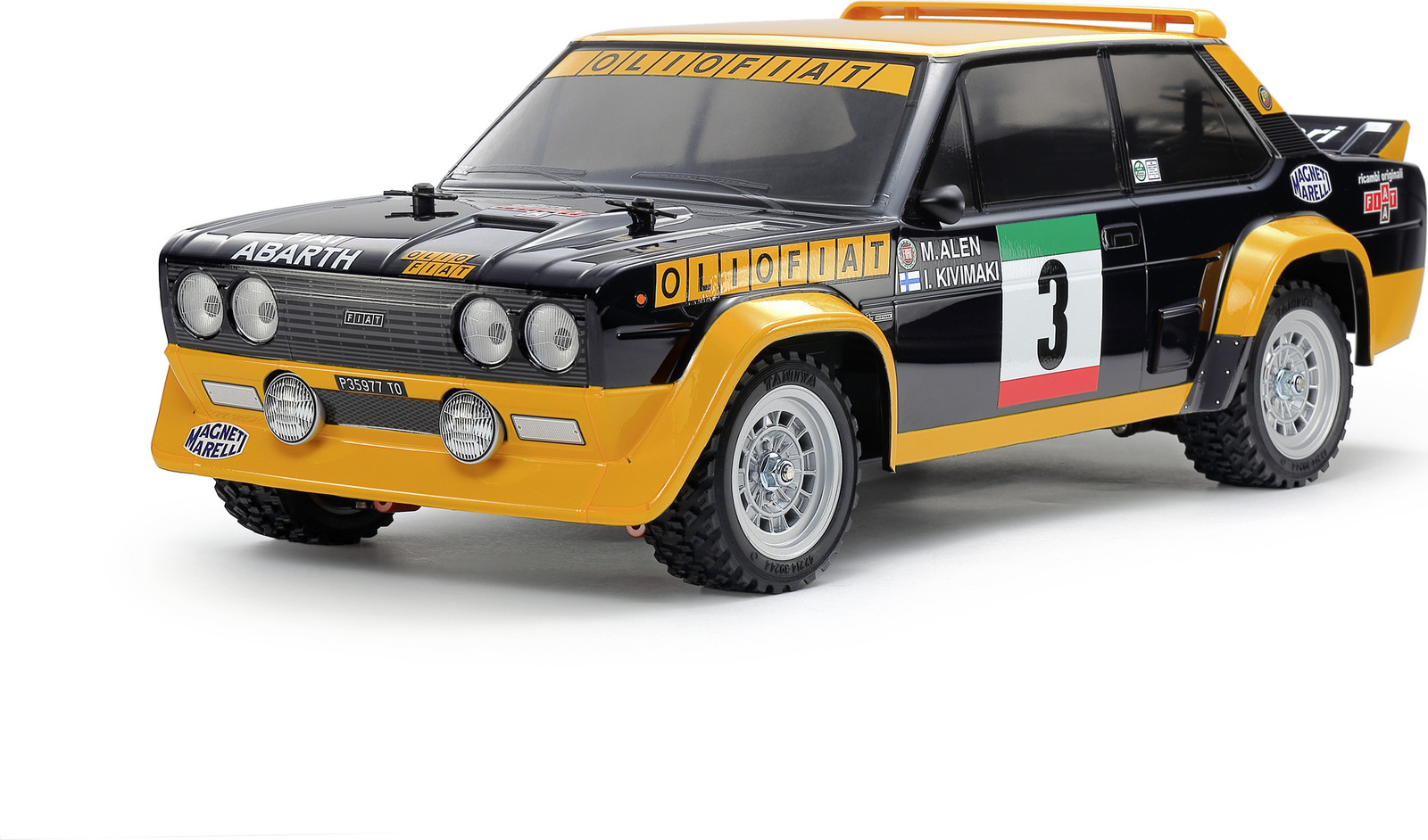 Tamiya Fiat 131 Abarth Rally Olio Fiat sportauto schaal 1:10