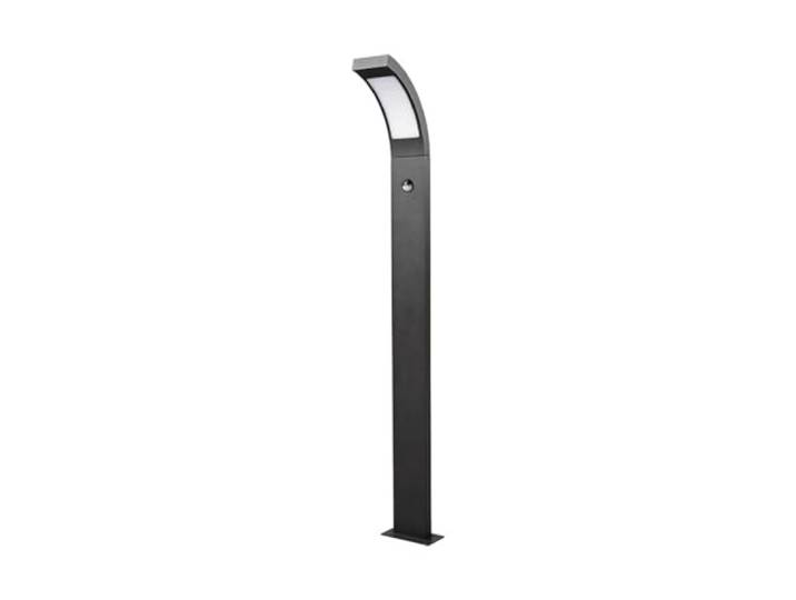 Lucande LED Luminaire extérieur Juvia (Moderne) en Noir Aluminium (1 lampe\,à)\, Borne lumineuse luminaire pour socle