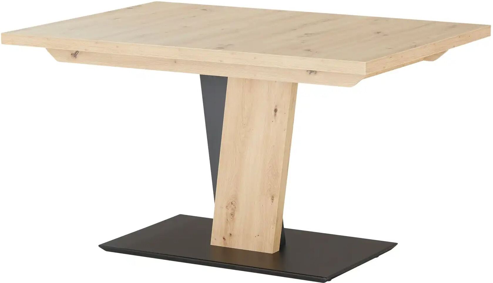 Höffner Säulentisch ausziehbar Step Two ¦ holzfarben ¦ Maße (cm): B: 80 H: 75