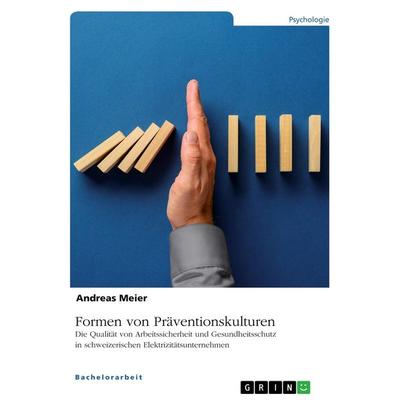 Formen von Präventionskulturen. Die Qualität von Arbeitssicherheit und Gesundheitsschutz in schweizerischen Elektrizitätsunternehmen, Taschenbuch von