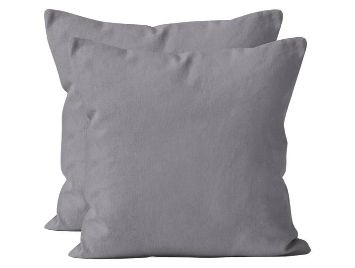 2er-Set Kissenbezug, 100% Baumwolle, 40 x 40 cm, grau