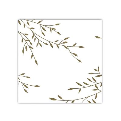 Ava 25 Papierservietten 40x40cm Stoffähnliche Tischservietten Zweigenmotive Einweg