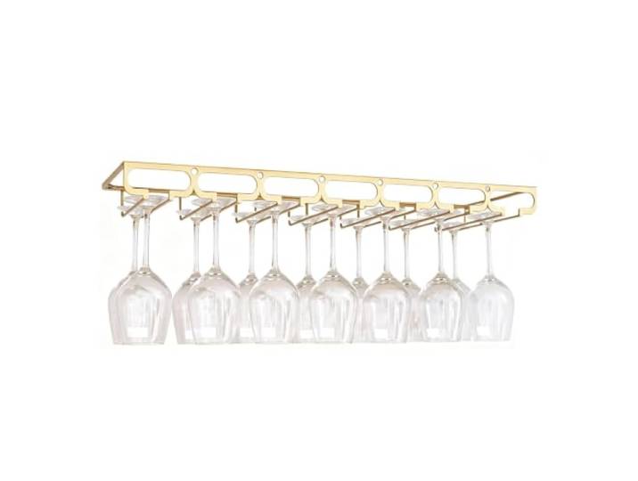 Failjierue Weinglasregal unter dem umgedrehten Regal des Schranks 1 Packung Metall-Organizer aus Edelstahl für Stielgläser für Bar, Küche, Zuhause und Veranstaltungen(Gold,70x23x5cm)