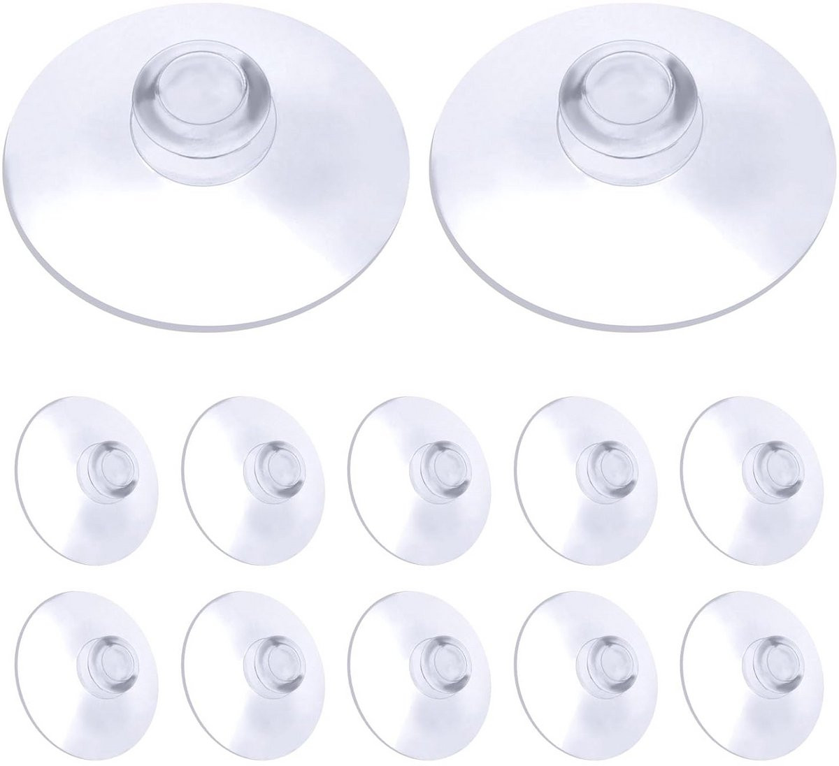 12 stuks Extra Sterke PVC Zuignappen voor Decoratie Bevestigen - 40mm - Transparant