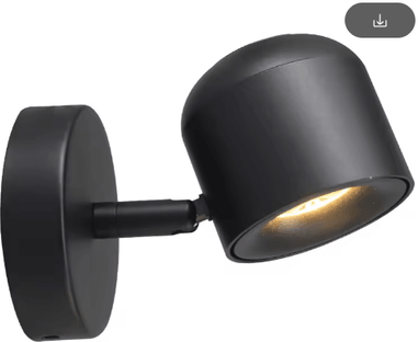 Inspire Picks Aisilan Adjustable LED Wall Sconce Dimmable Spotlight For Bedside Reading, Mirrors & Pictures black 7w natural White