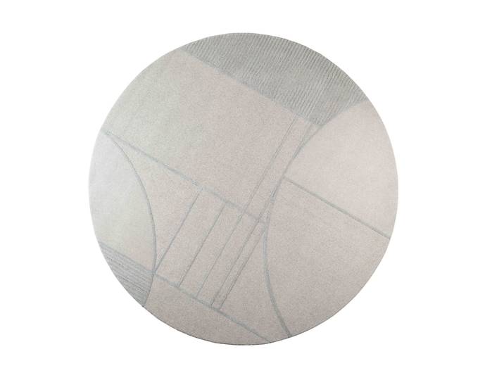 Zuiver Bliss Teppich Wolle rund Ø240 cm Grau/Blau