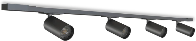 Calex Tracklight 4-Lichts Plafondlamp Zwart