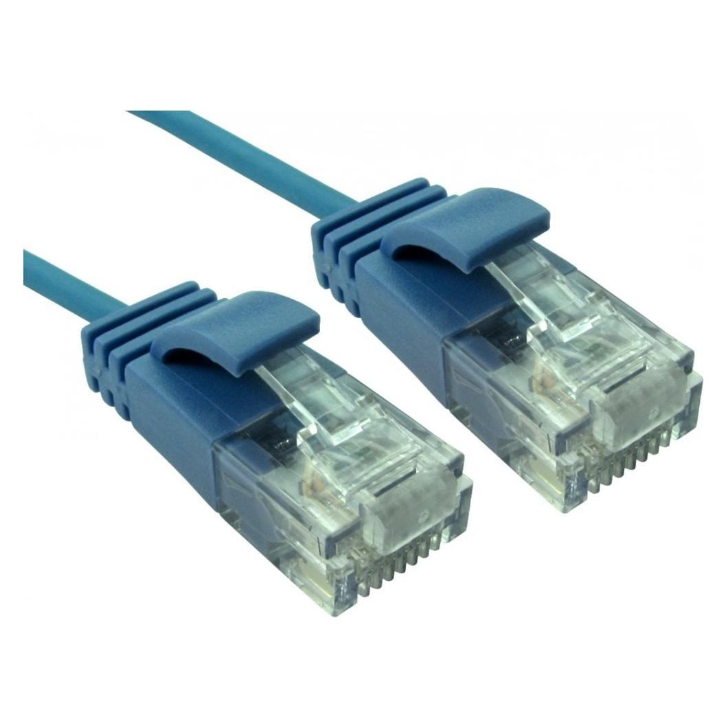 Cables Direct CDL 0.25M SLIM NET 6 LSOH - BLUE (CAT6, 0.25 m) (ERSLIM-100HB)