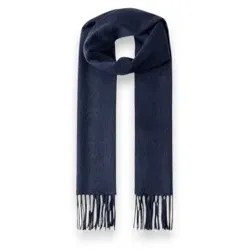 Hackett London für Herren. HM0400108 Marineblauer Schal Solid Patch Cash (OSFA), Lässig, Klassisch, Cachemir
