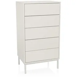 Sideboard / Kommode BJORDAL 55x40x100 cm 5 Schubladen weiß hjh LIVING