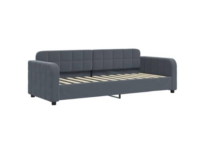 PUGYNBK Schlafsofa aus Samt, Dunkelgrau, 80 x 200 cm 2-in-1, Gestell aus Metall und Holz, Schaumrücken, für den täglichen Gebrauch und Nacht