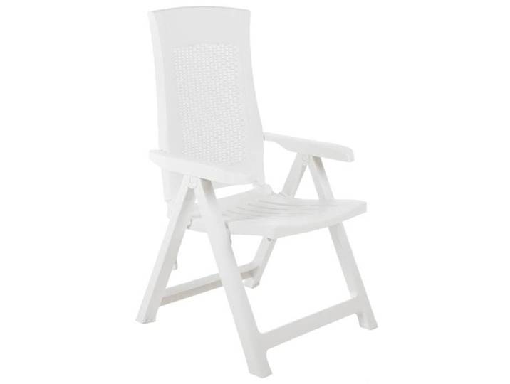 “Winter Sale TOP Chaise de jardin Blanc - Chaises inclinables de jardin lot de 2 Plastique Blanc PRO69249