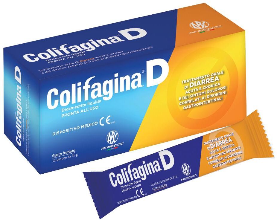 ICE ABF Farmaceutici Colifagina D 12 Bustine – Trattamento per Diarrea Acuta e Cronica