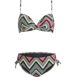 FIREFLY Damen Bikini Da.-Bikini Marina W Retro Batik, Größe 44B in Schwarz Schwarz