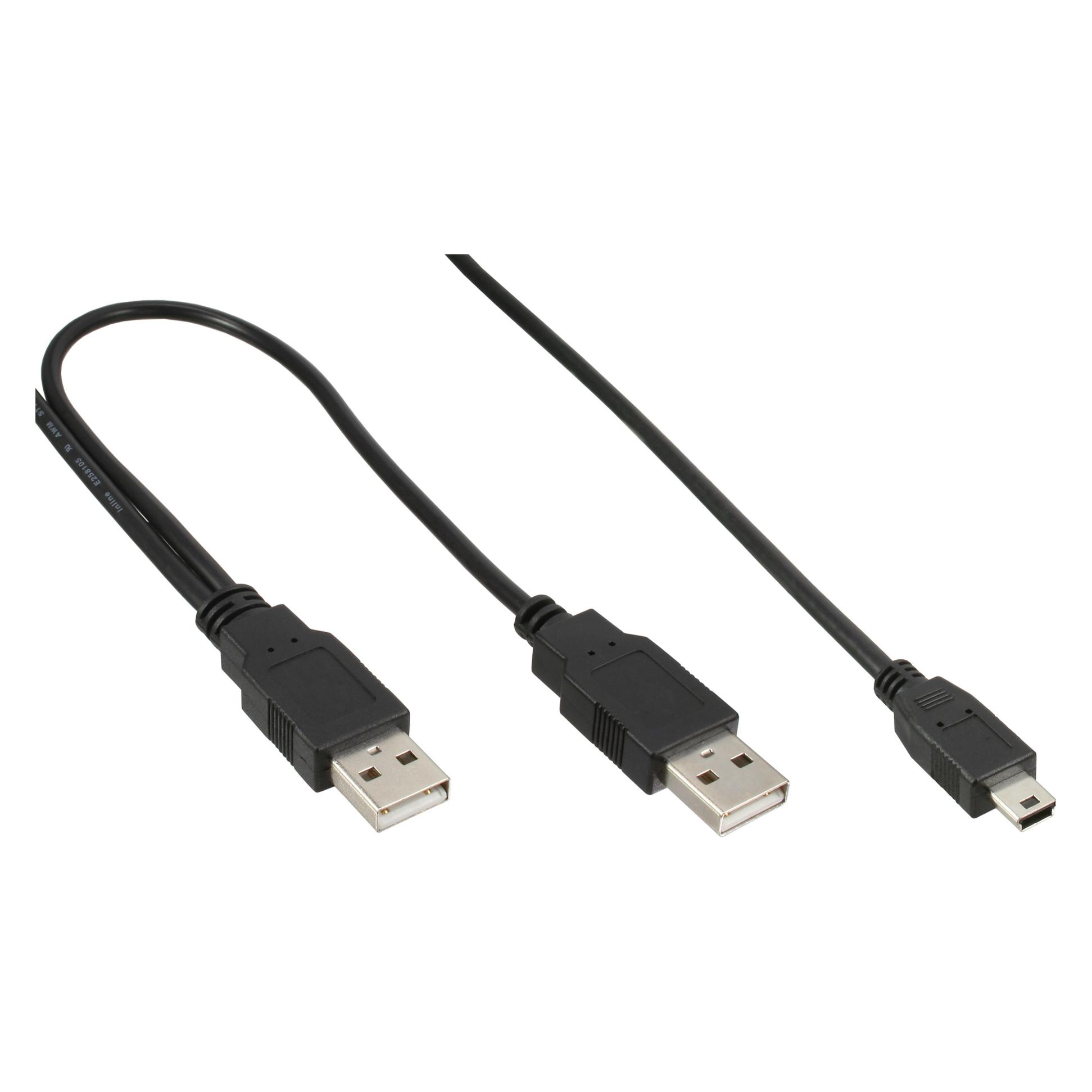 InLine USB Mini-Y-Kabel (1 m, USB 2.0) (33107X)