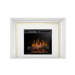OutInFire LANINI - Freistehender elektrischer LED-Kamin, Weiß, 23"