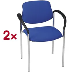 Nowy Styl 2er-Set Stapelstühle »Styl« - Polyacryl - chromfarben blau, 45x47 cm