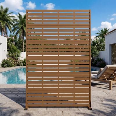 Dovelina Outdoor Privacy Screen Metal Privacy Screen Panel Free Standing