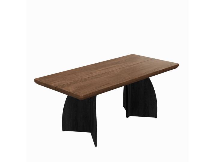 Flieks Esstisch 160x80cm Walnuss 4cm Tischplatte Wasserfest, Walnussfarben, 160x76x80 cm, Esszimmer, Esstische