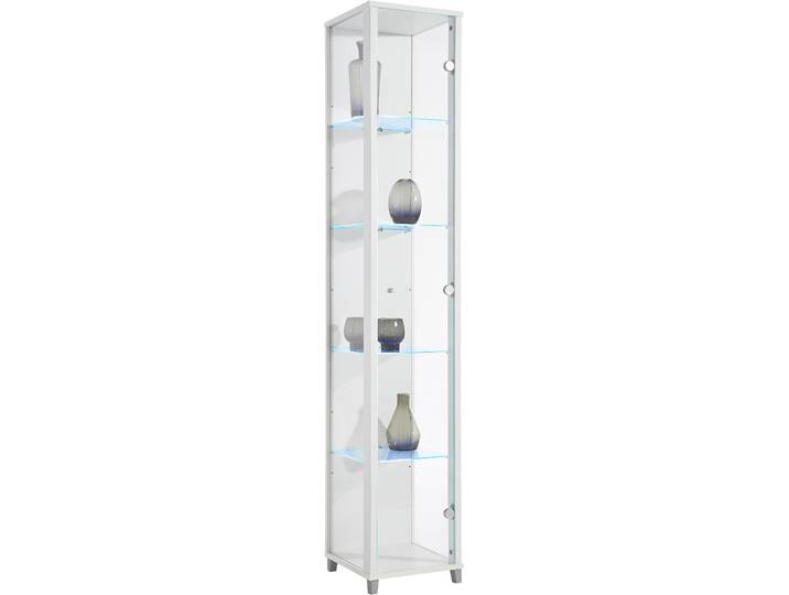 Vitrine FIF MÖBEL OPTIMA , weiß, Holzwerkstoff, Sicherheitsglas ESG, Schränke, Vitrine, Standvitrine/Glasvitrine 1x Glastür,perfekt für Sammler,Sammlervitrine