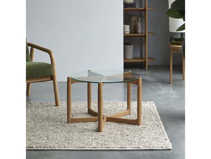 Couchtisch aus massiver Eiche - Natur - Oak