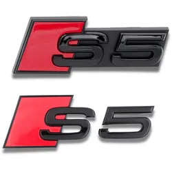 Original Audi S5 Schriftzugpaket schwarz vorne + hinten