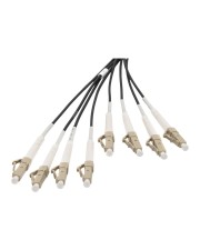 DIGITUS Breakout cable 8 Fibers OM4 LC/UPC-LC/UPC universal color black 100m (DK-24338U100BK-BBB)