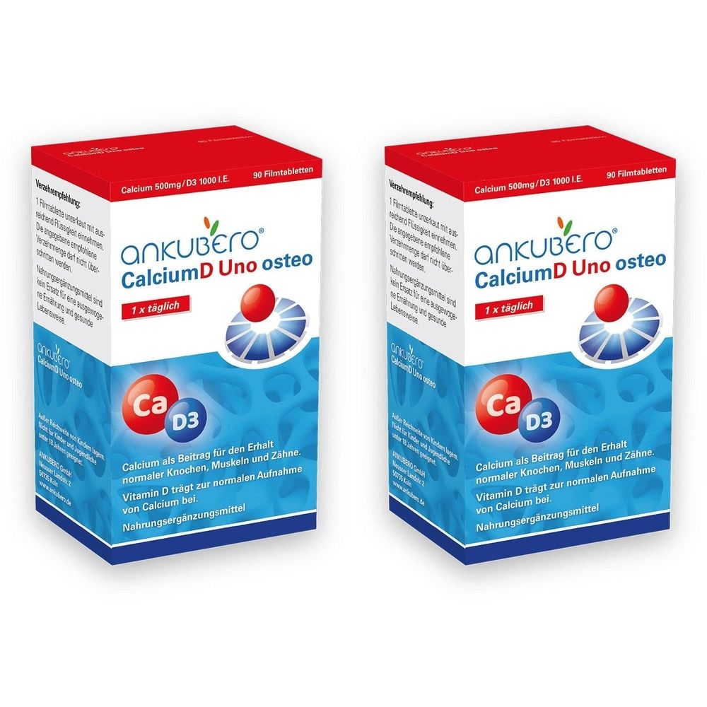 Calcium D Uno osteo Filmtabletten 2x 2x90 St