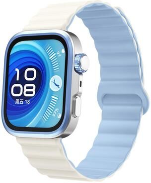 Everyday Crate Huawei Watch Fit 5 Fit 5 Pro Fit 4 Magnetic Silicone Watch Band Adjustable Soft Replacement Strap antique White Blue
