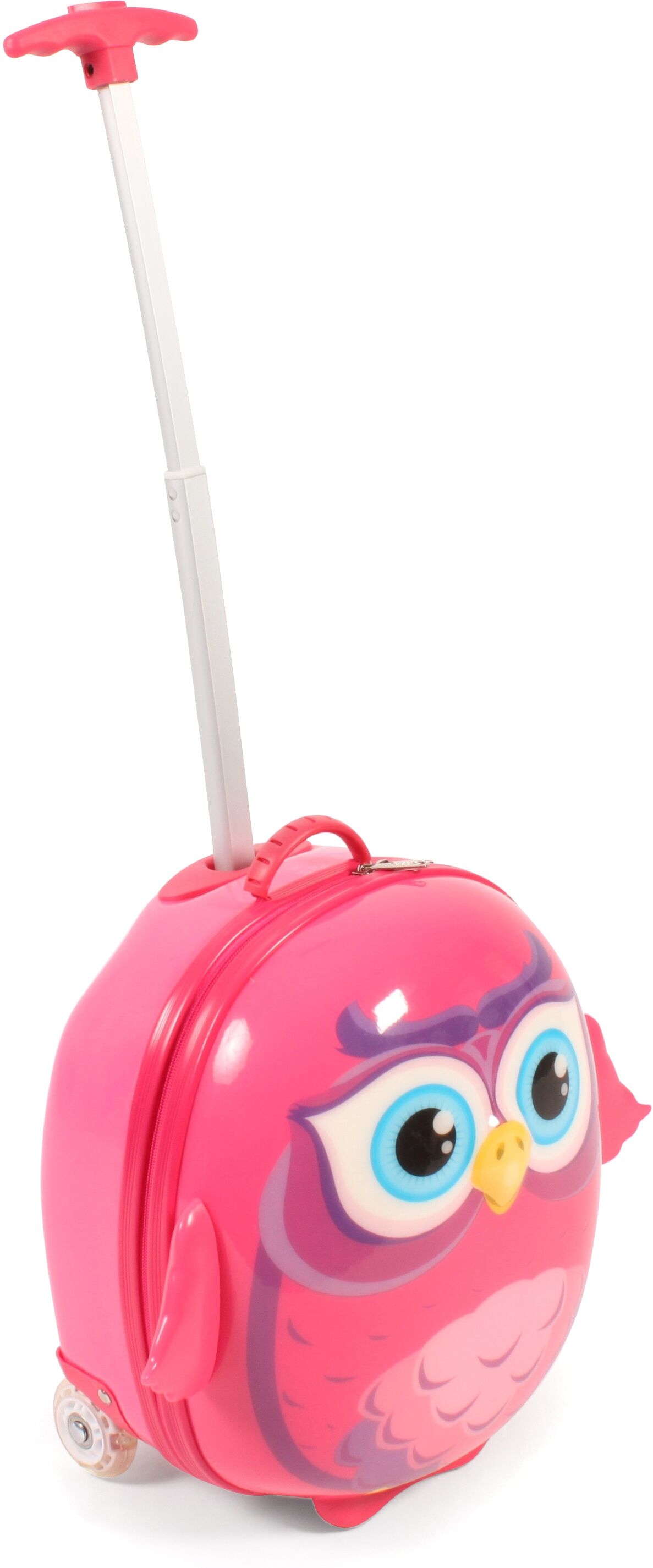 Kinderkoffer CHIC2000 "Bouncie, Eule, Pink", Mädchen, Gr. B/H/T: 21cm x 40cm x 70cm, pink (eule pink), Koffer Kinderkoffer, Hartschalen-Trolley
