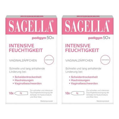 Sagella poligyn 50+ intensive Feuchtigkeit Ovula 2x 2x10 St Vaginalovula