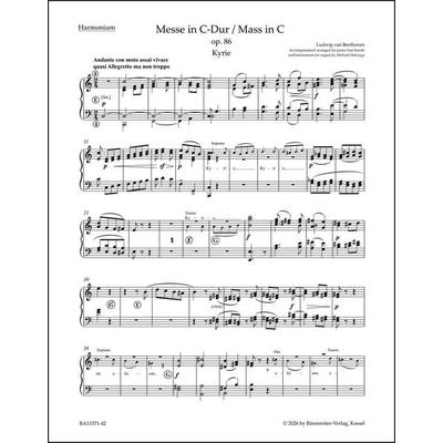 Messe C-Dur op. 86 (Bearbeitung für Soli, Chor, Klavier zu vier Händen und Harmonium (oder Orgel)) -