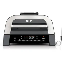Ninja 6-in-1 Grill & Airfryer DG551, Fritteuse, Grau, Silber