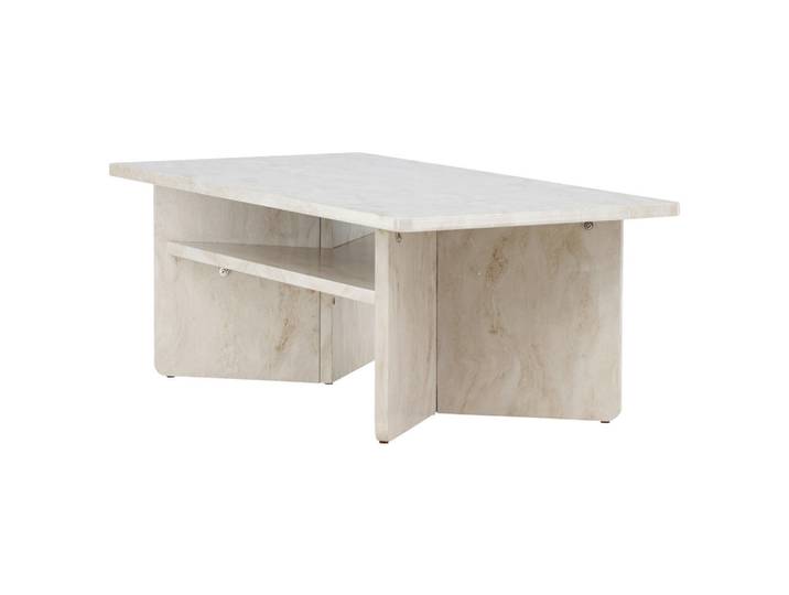Livetastic Couchtisch, Beige, Marmoroptik, rechteckig, 60x42x120 cm, Wohnzimmer, Wohnzimmertische, Couchtische, Couchtische Marmoroptik