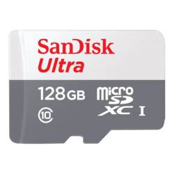 SanDisk Ultra - Flash-Speicherkarte (microSDXC-an-SD-Adapter inbegriffen) SDSQUNR-128G-GN6TA