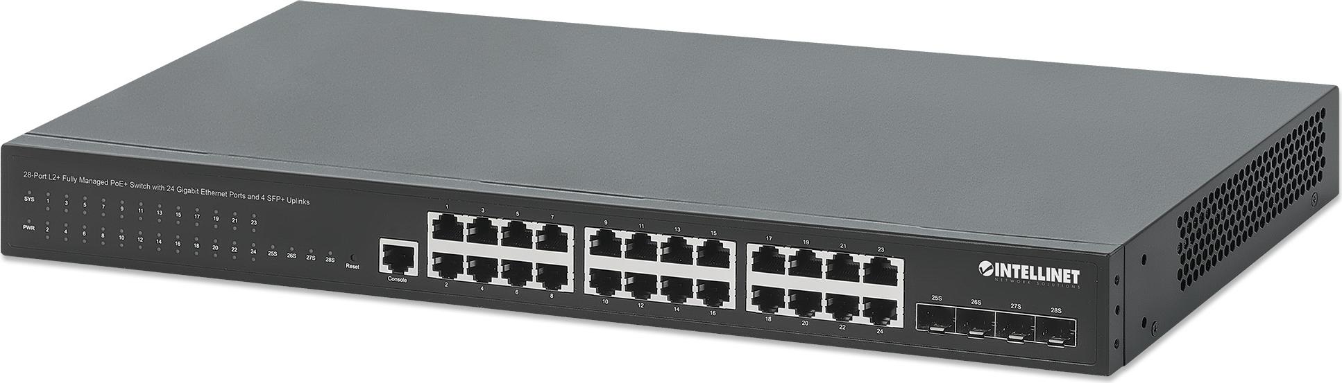 Intellinet 561846, Managed, L2+, Gigabit Ethernet (10/100/1000), Power over Ethernet (PoE), Rack-Einbau, 1U