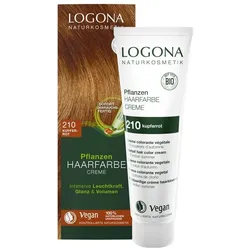 Pflanzen Haarfarbe Creme - 210 Kupfer-Rot 150ml
