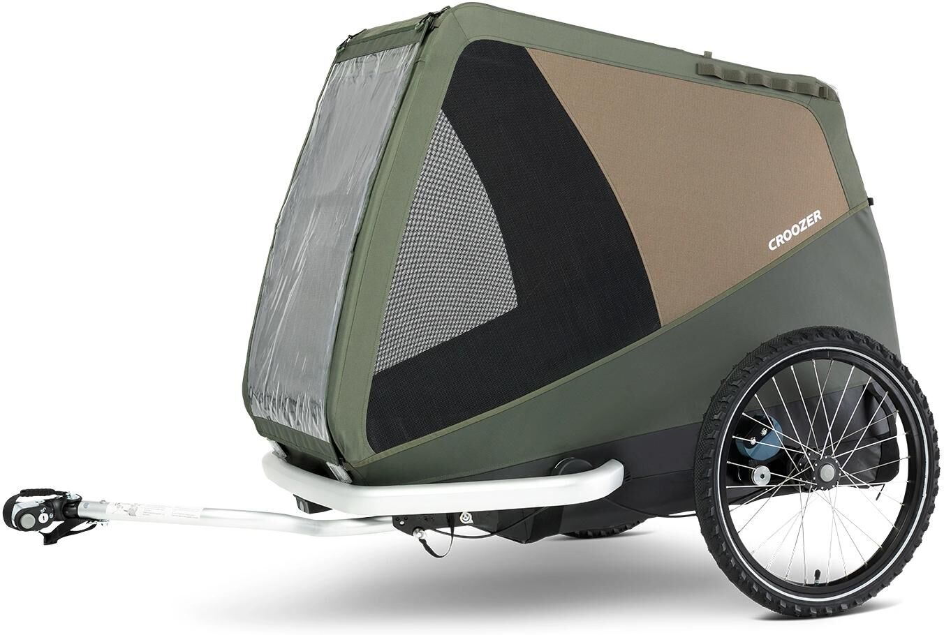 Fahrradhundeanhänger CROOZER "Dog Tammo XXL, Moss", grün, Fahrradanhänger, Fahrradhundeanhänger grün Einheitsgröße